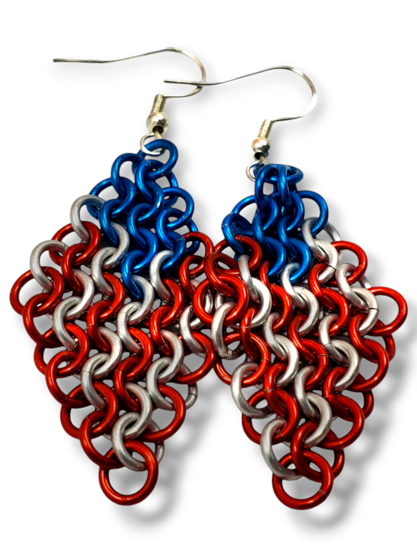Diamond Dangle Chainmaille Earrings