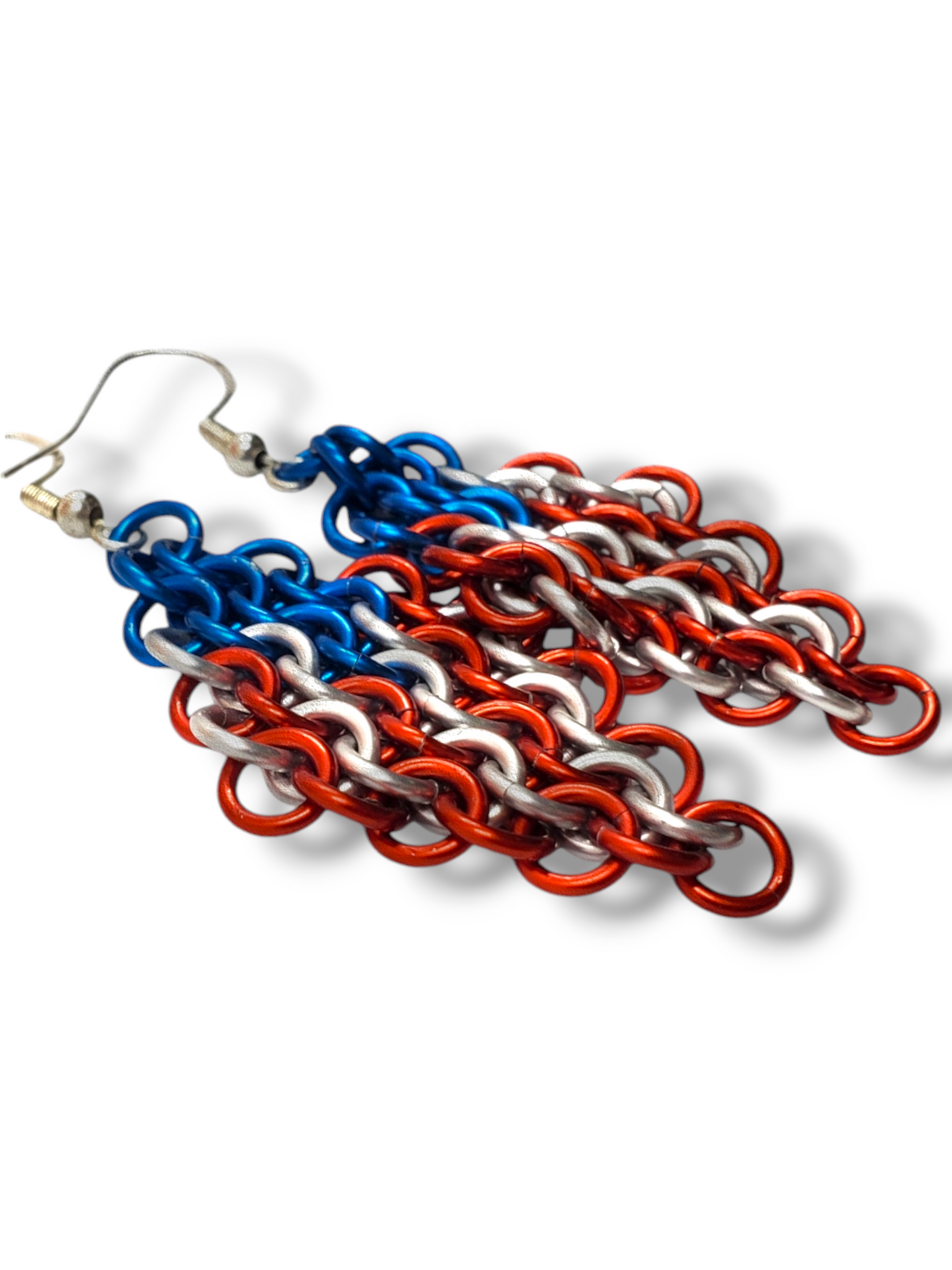 Diamond Dangle Chainmaille Earrings